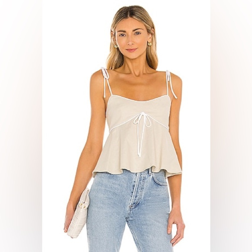 Majorelle Lucy Top in beige, size S.